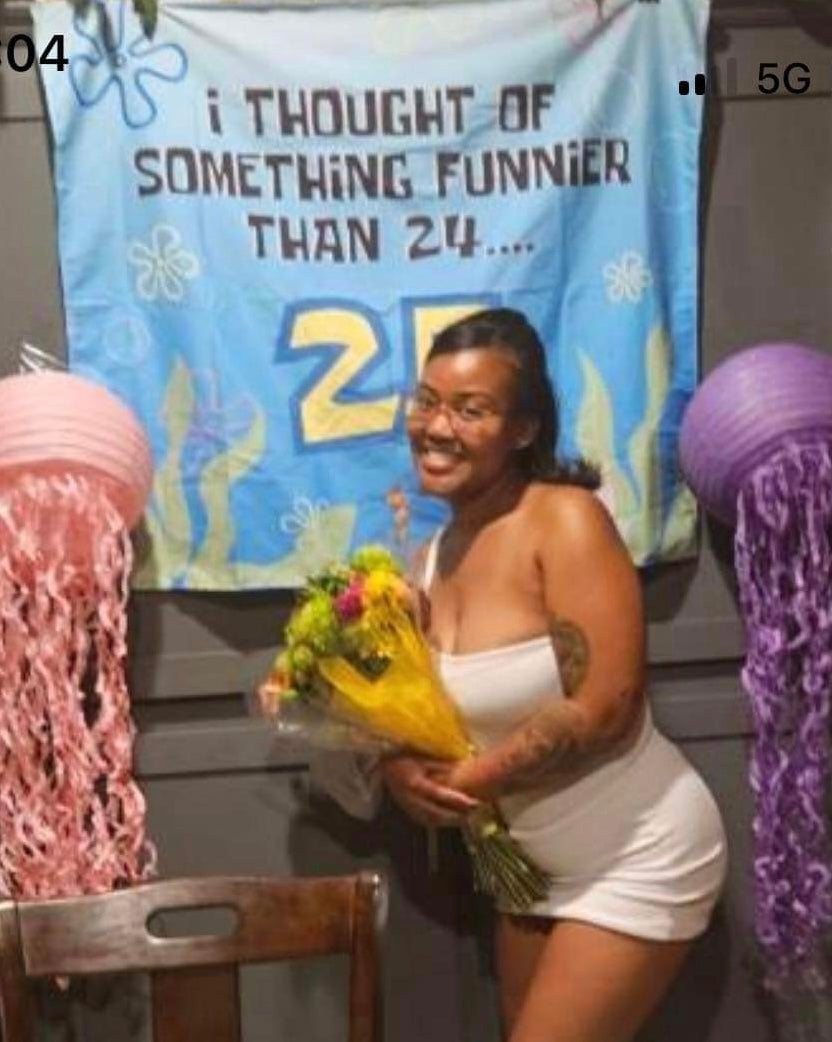Sponge 25th Birthday "What's Funnier Than 24" Party Banner