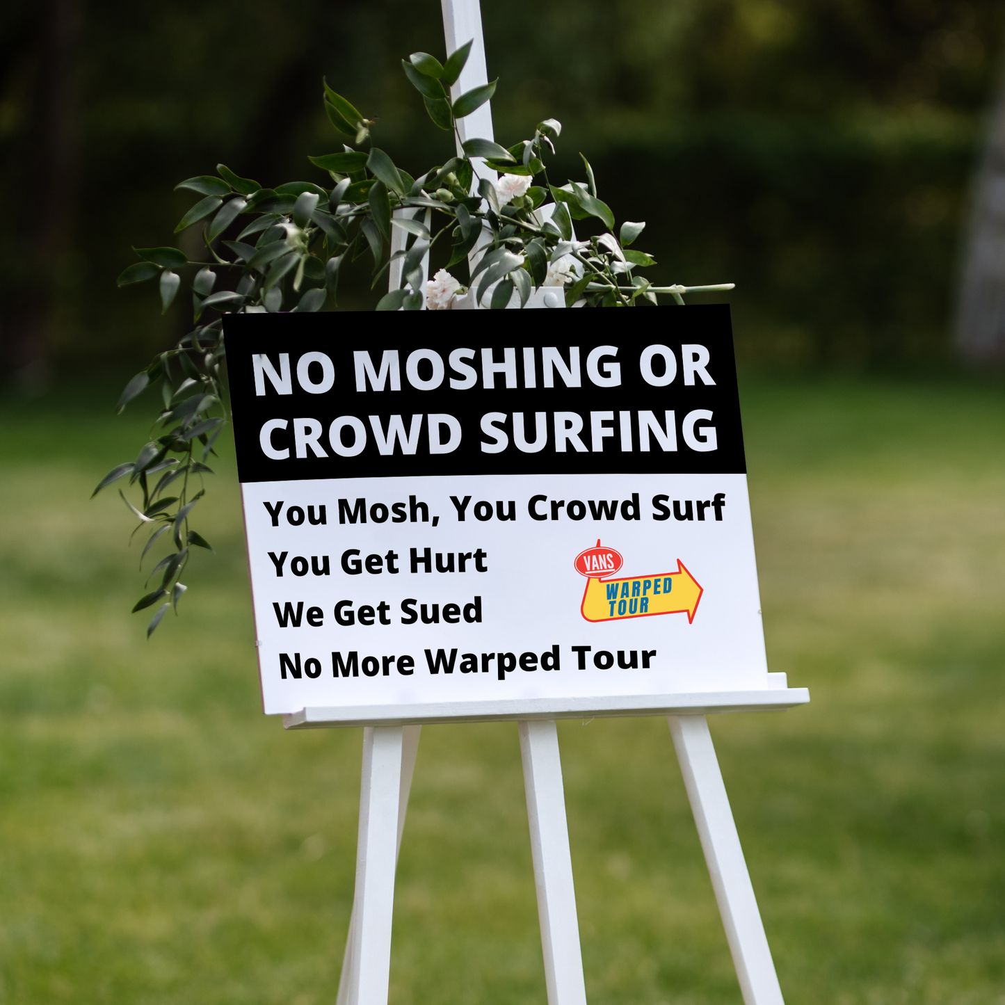 Warped No Moshing Printable Poster (Digital Download)