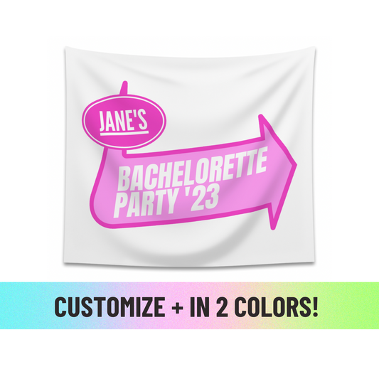 Custom Pink Warped Pop Punk Party Printed Banner