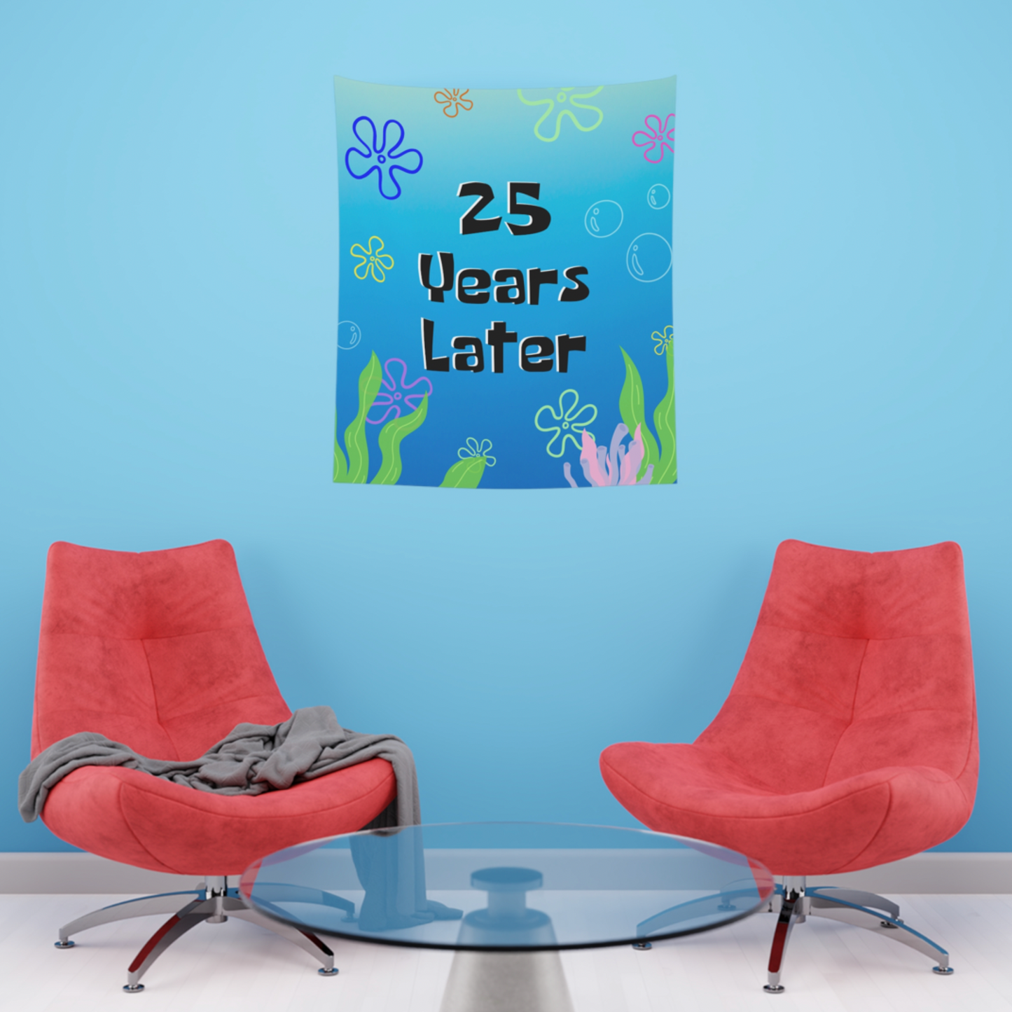 Custom Sponge Years Later Party Printed Wall Tapestry