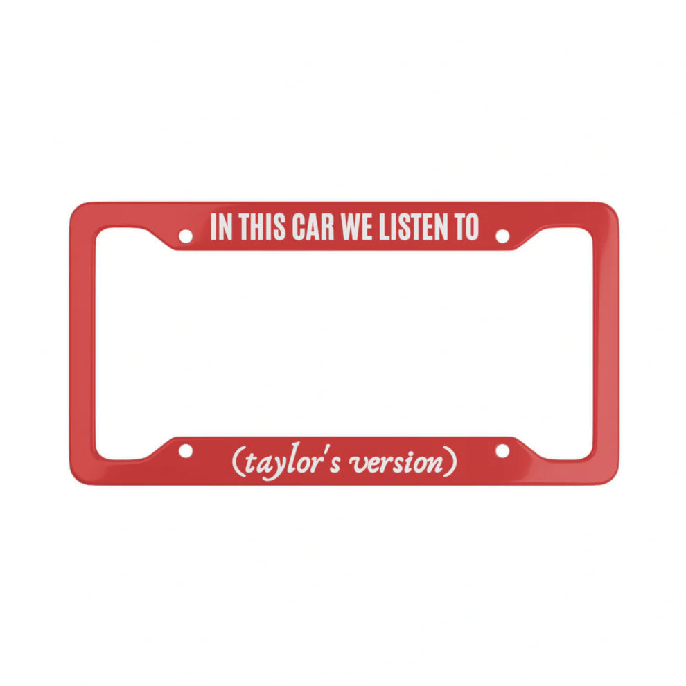 Taylor's Version License Plate Frame