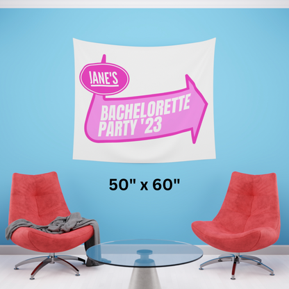 Custom Pink Warped Pop Punk Party Printed Banner