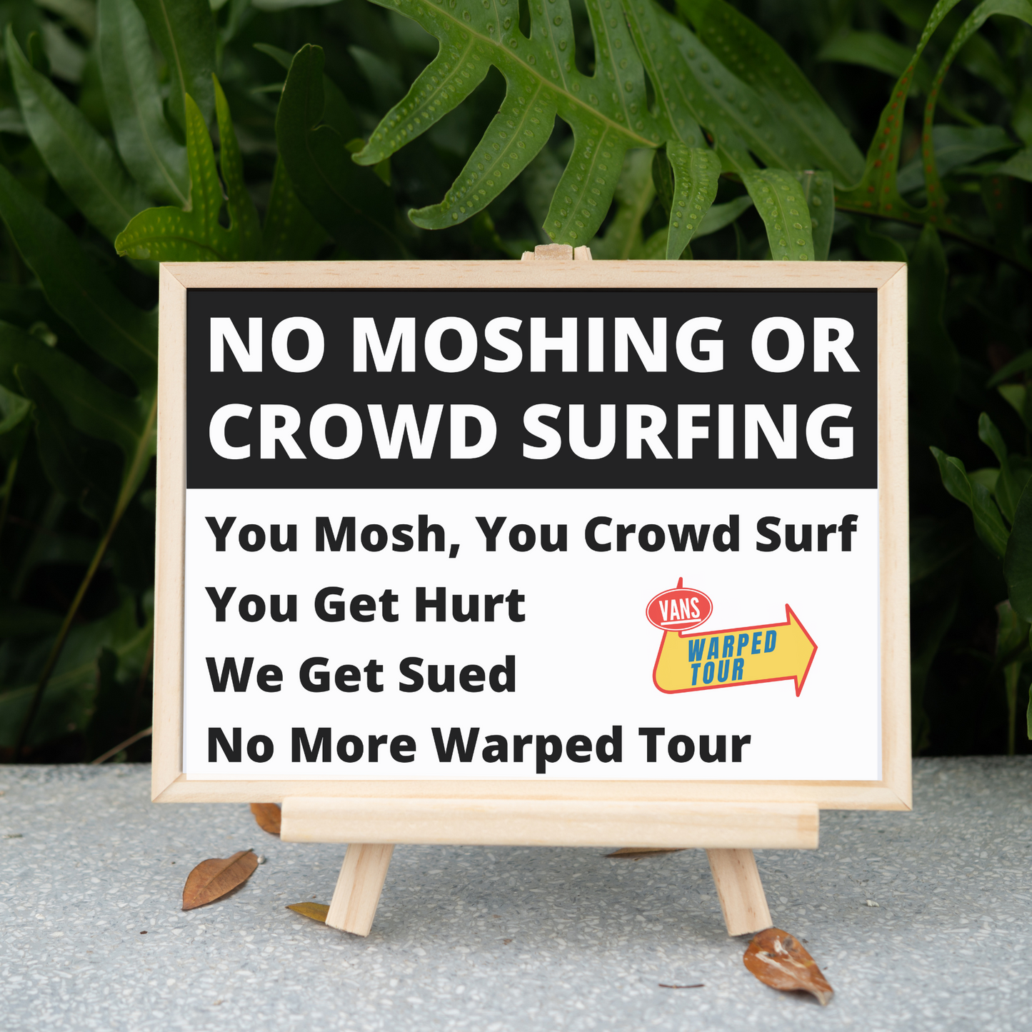 Warped No Moshing Printable Poster (Digital Download)